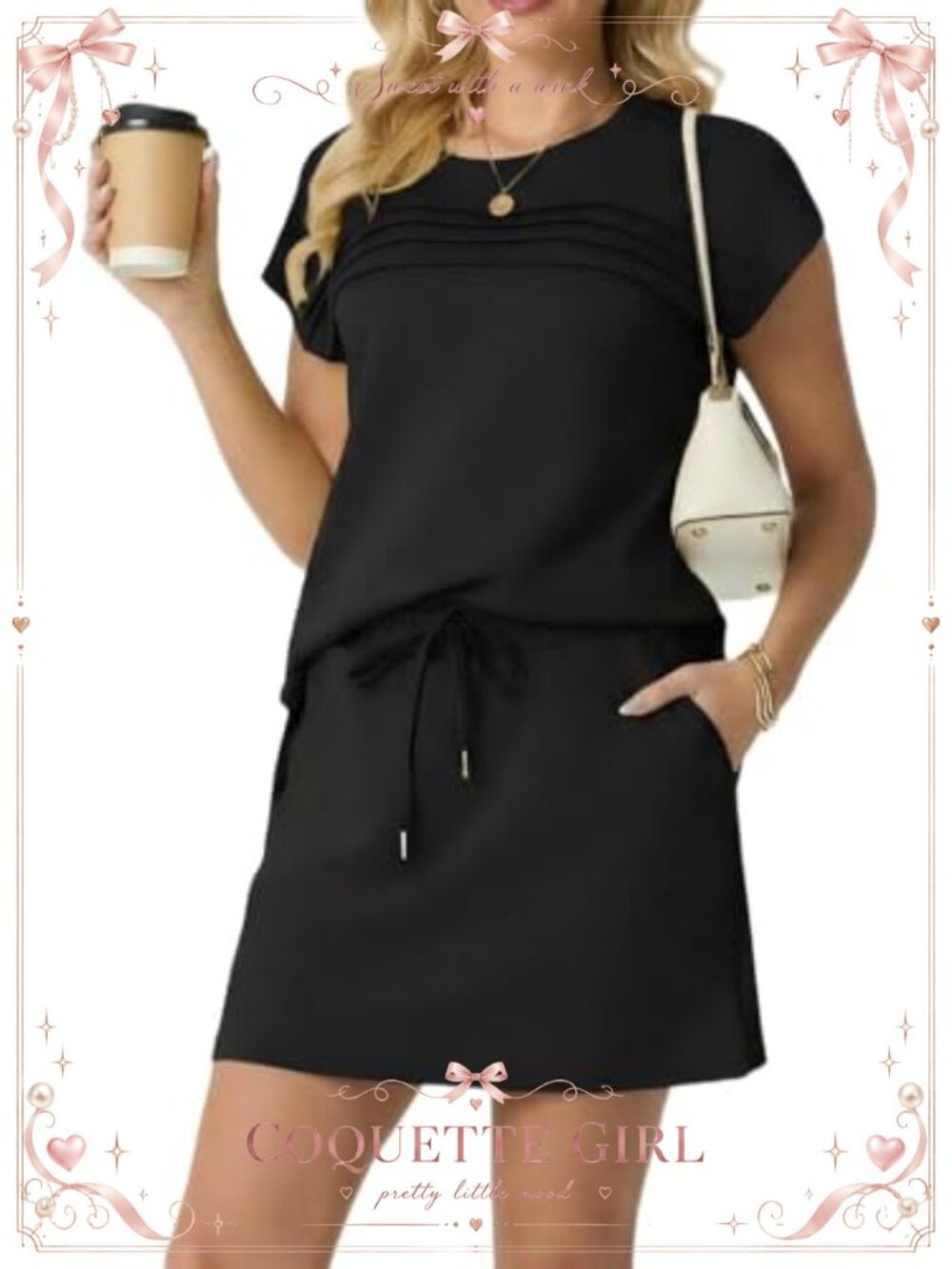 2 Piece Skirt Set Short Sleeve Top Mini Skirt Lounge Vacation Outfit
